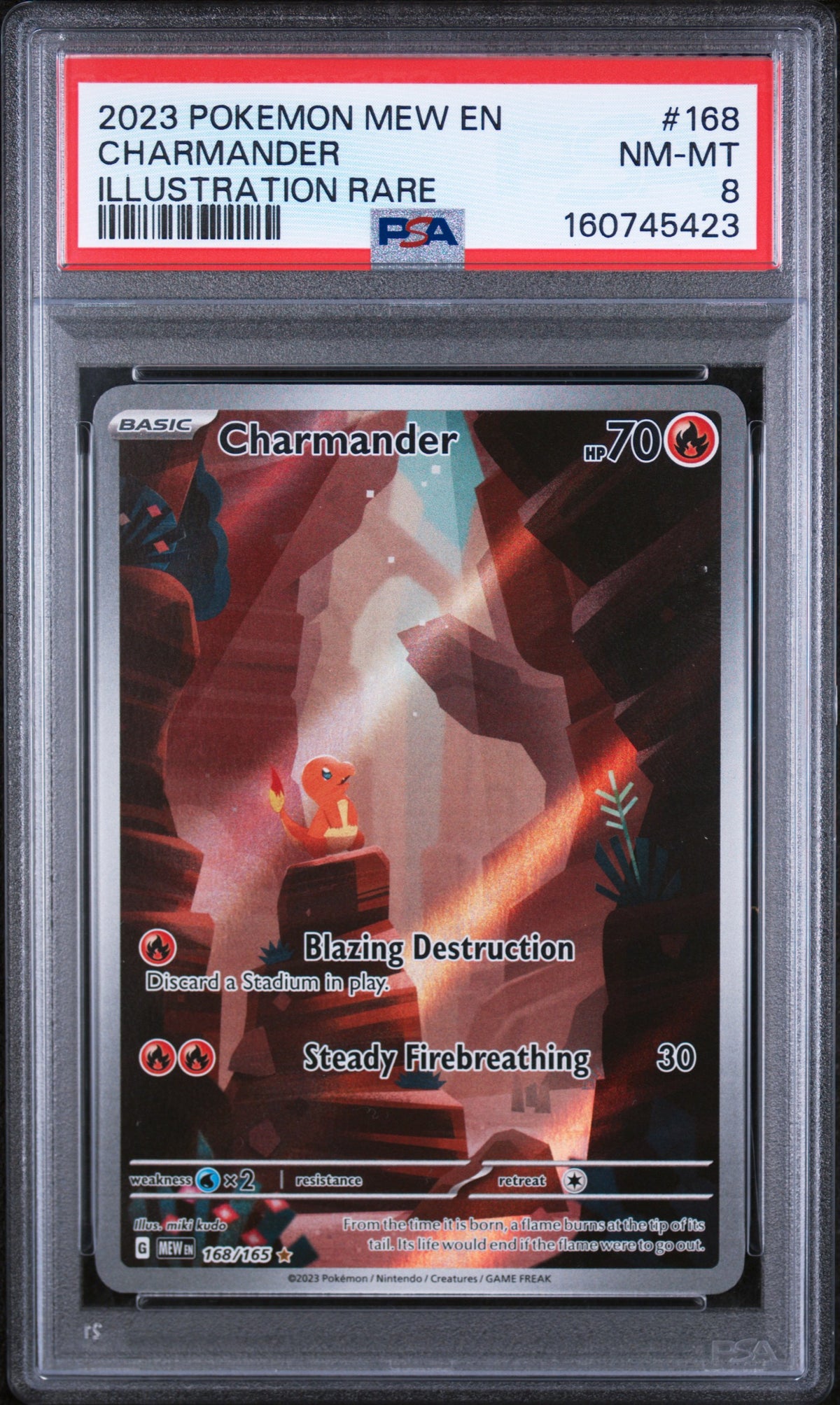 2023 CHARMANDER #168 PSA 8 (front)