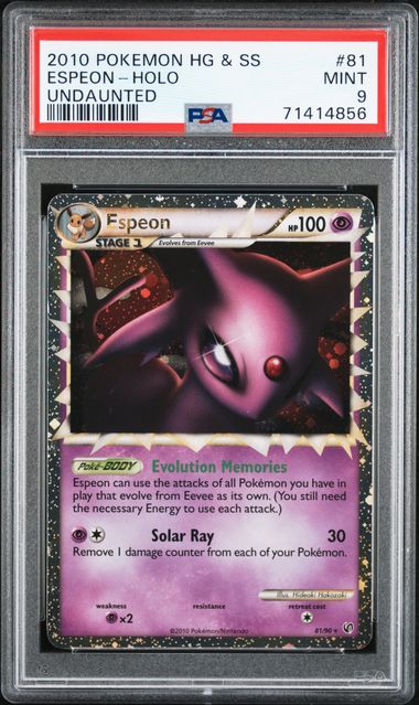 2010 ESPEON-HOLO #81 PSA 9 (front)