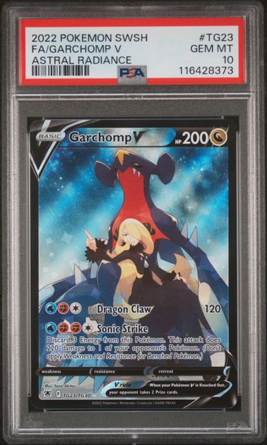 2022 FA/GARCHOMP V #TG23 PSA 10 (front)