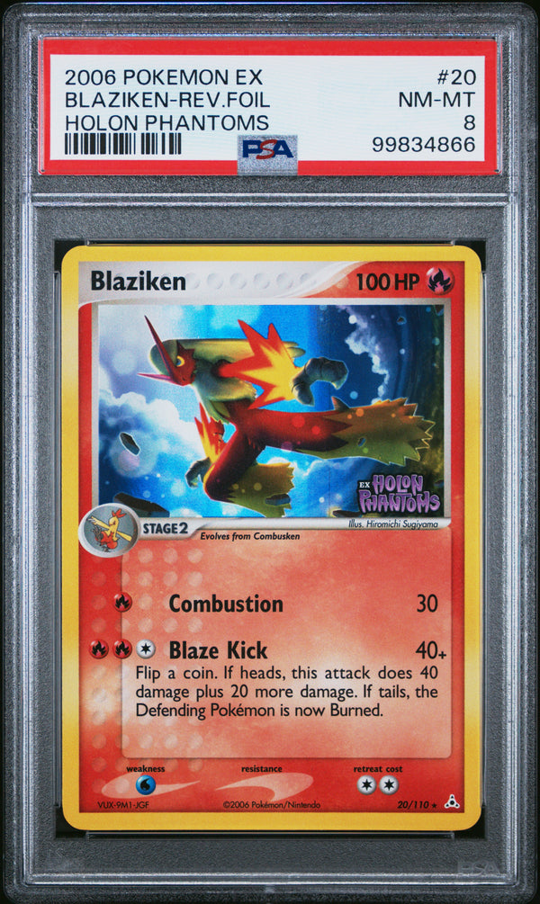2006 BLAZIKEN-REV.FOIL #20 Holon Phantoms PSA 8 (front)