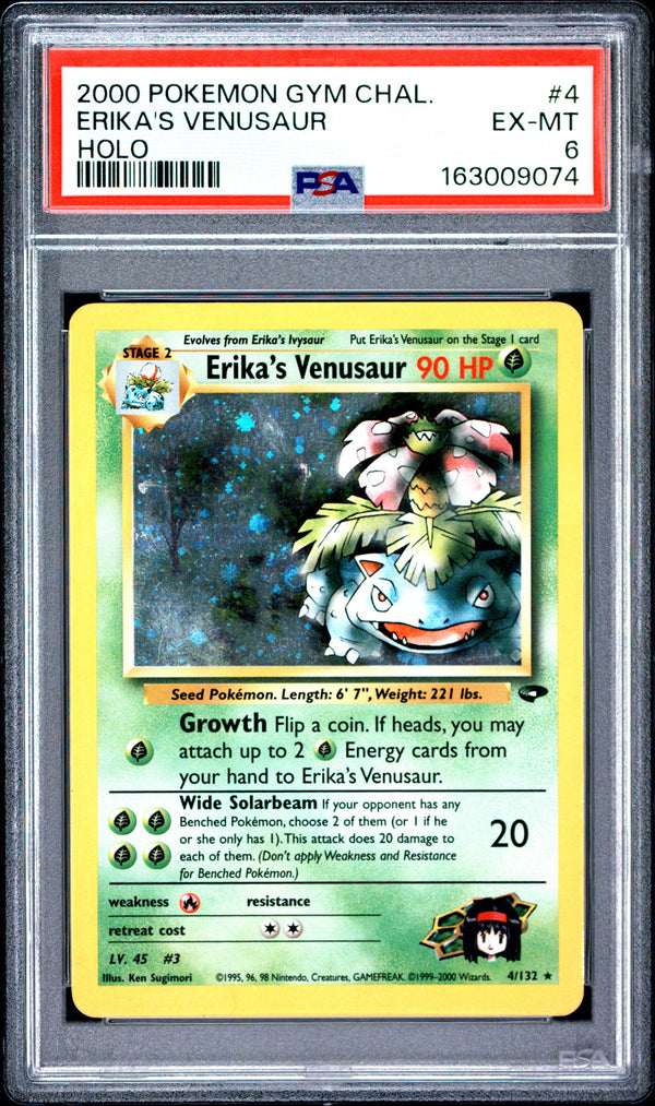2000 ERIKA'S VENUSAUR #4 PSA 6 (front)