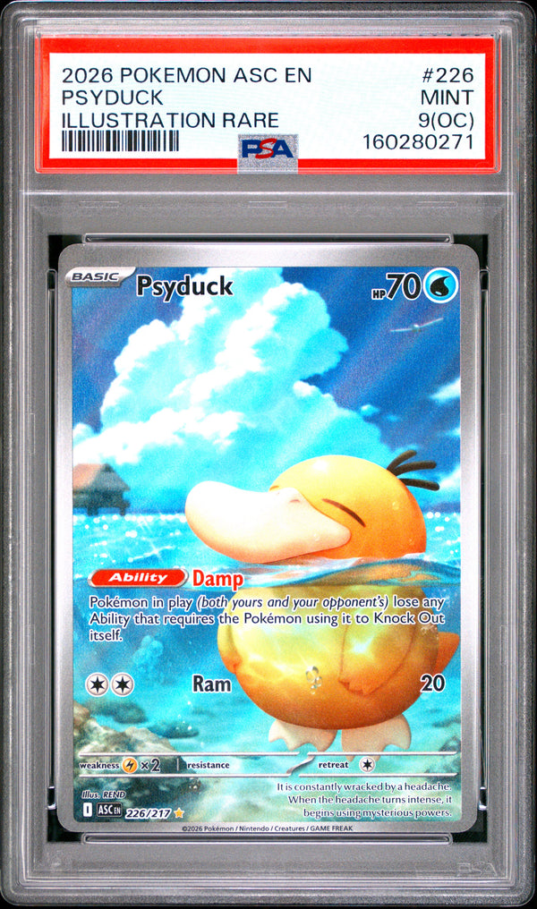 2026 PSYDUCK #226 Illustration Rare PSA 9 (front)