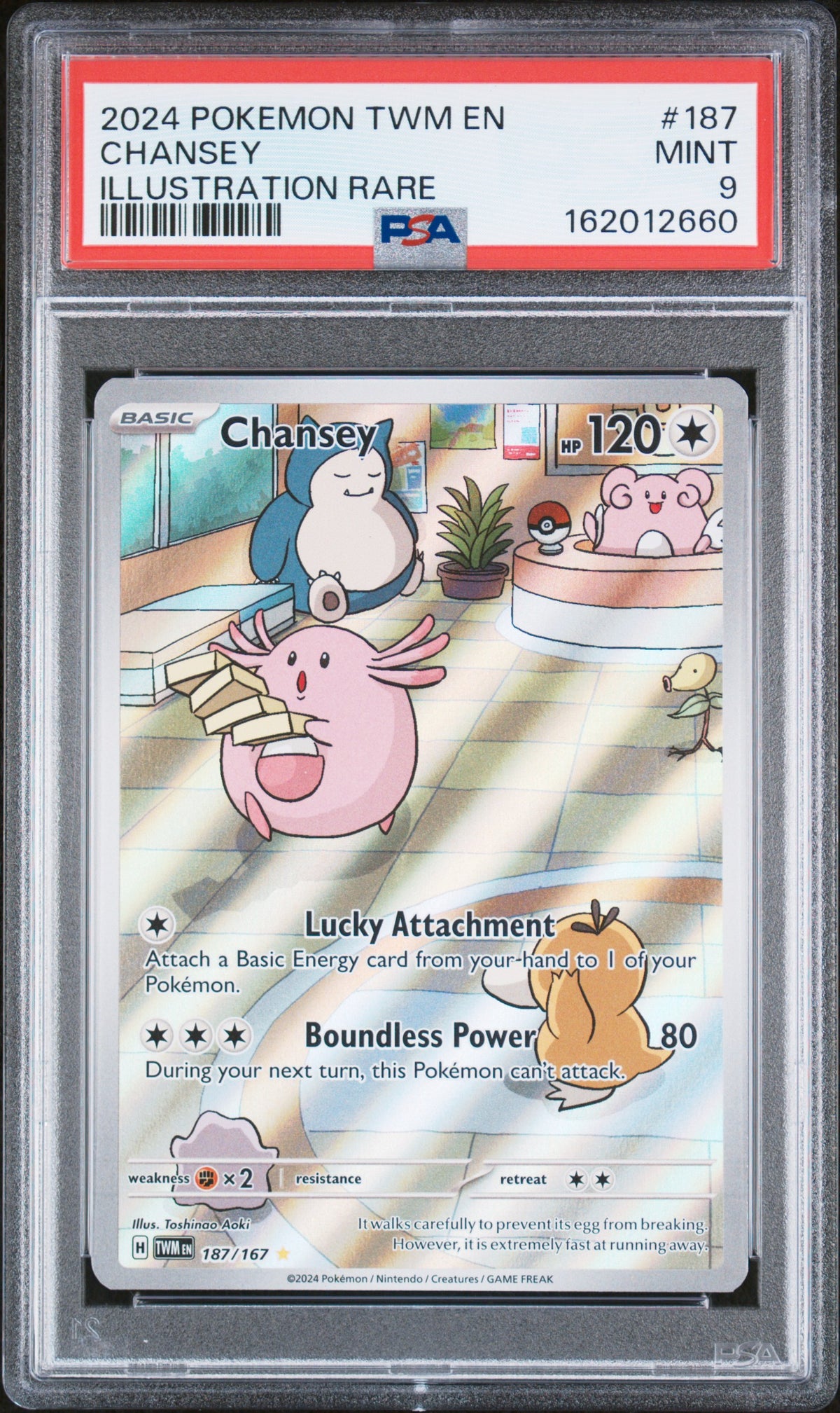 2024 CHANSEY #187 PSA 9 (front)
