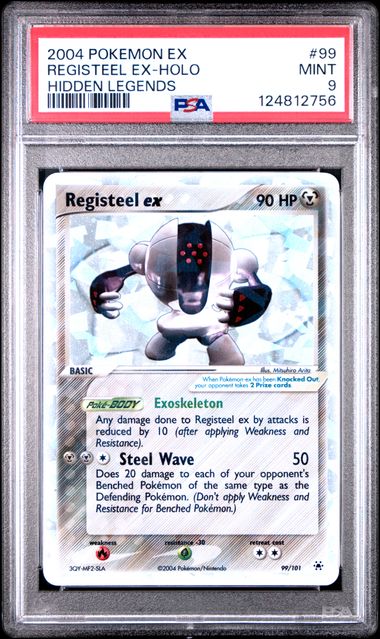 2004 REGISTEEL EX-HOLO #99 PSA 9 (front)