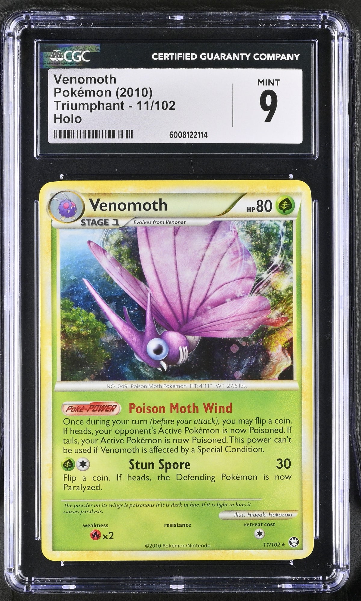2010 Venomoth #11/102 CGC 9 (front)