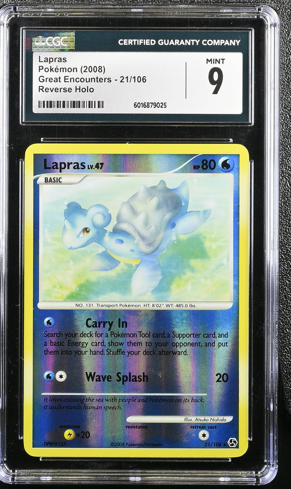 2008 Lapras #21/106 CGC 9 (front)