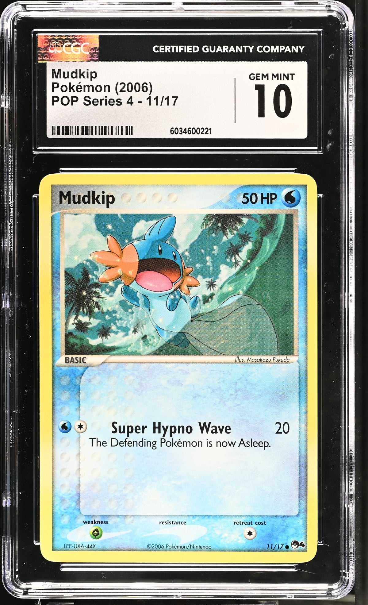 2006 Mudkip #11/17 CGC Gem Mint 10 (front)