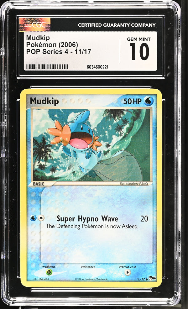 2006 Mudkip #11/17 CGC Gem Mint 10 (front)