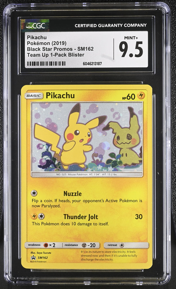 2019 Pikachu #SM162 CGC Mint+ 9.5 (front)