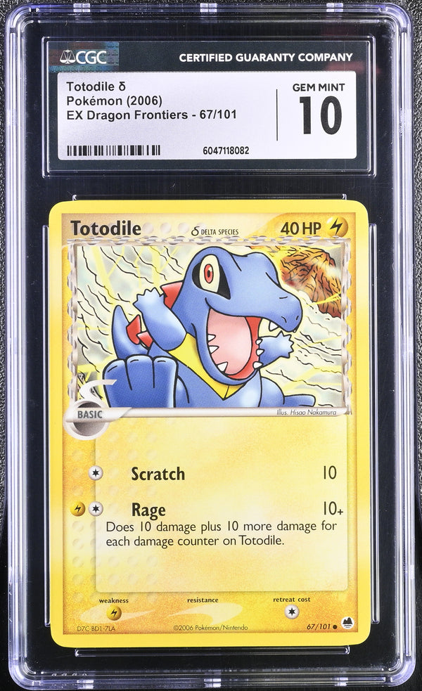 2006 Totodile δ #67/101 CGC Gem Mint 10 (front)