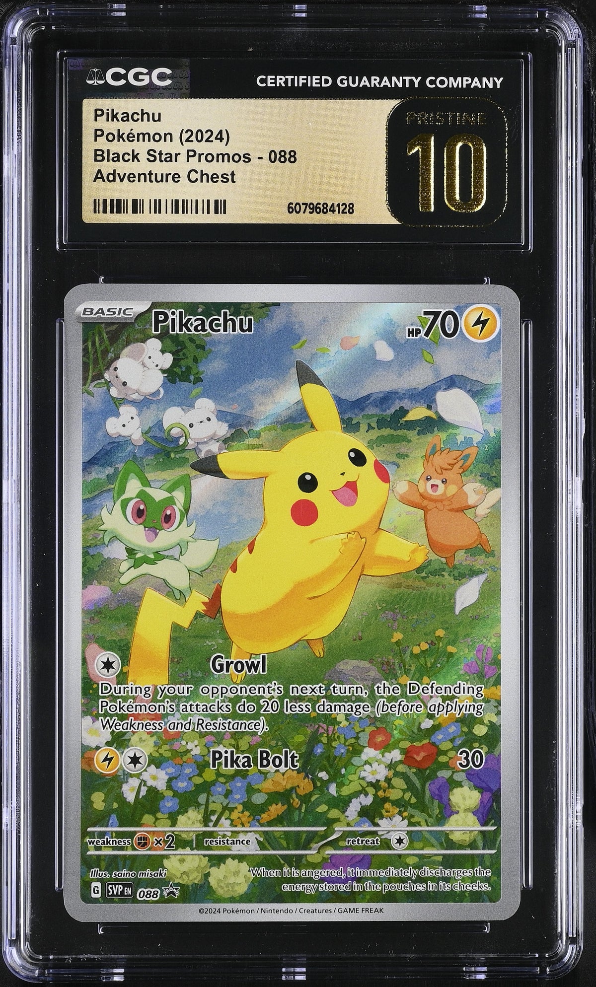 2024 Pikachu #088 CGC Pristine 10 (front)