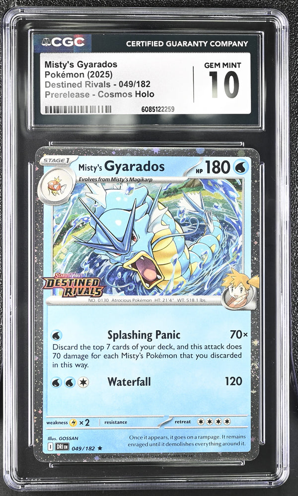 2025 Misty's Gyarados #049/182 CGC Gem Mint 10 (front)