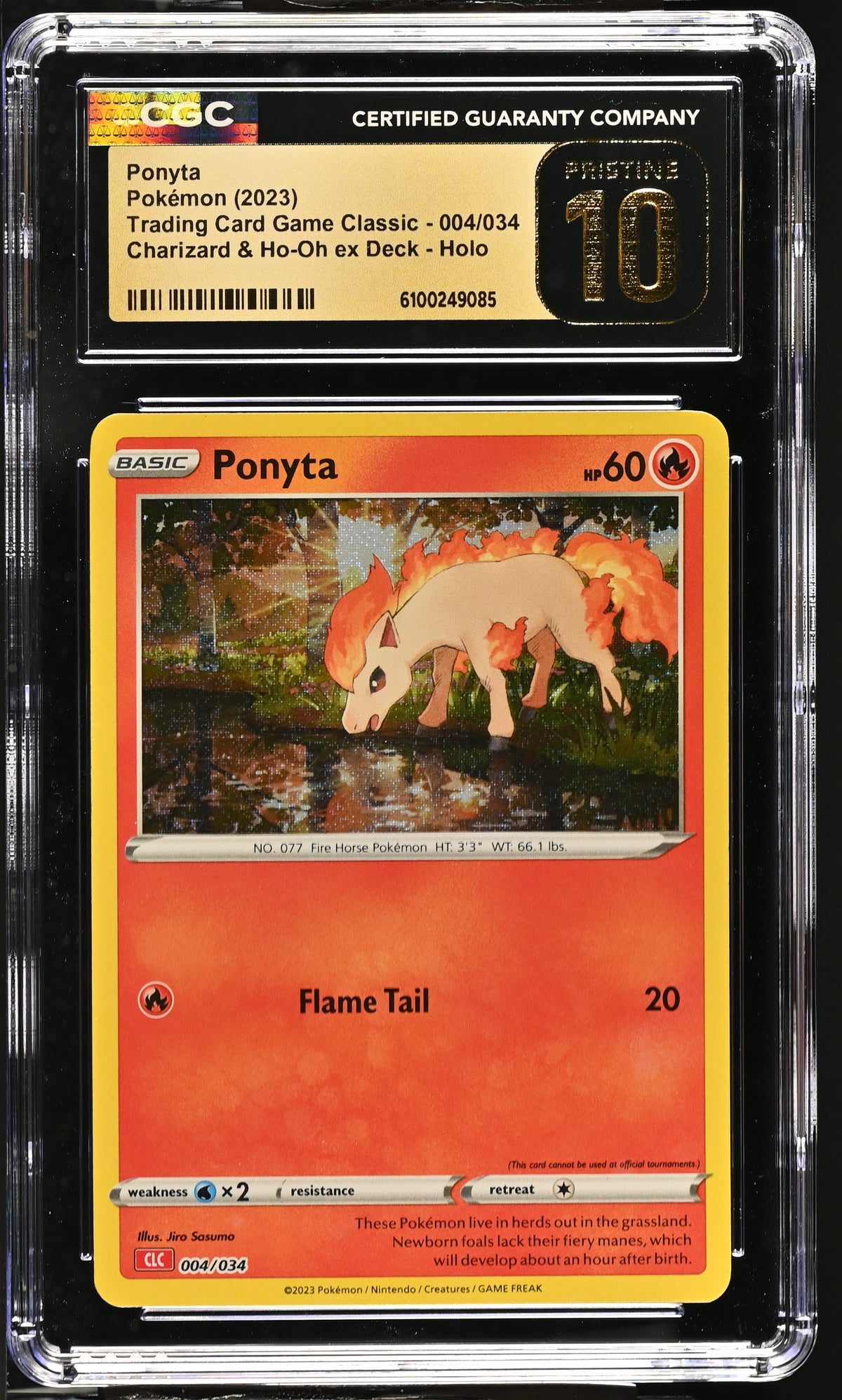 2023 Ponyta #004/034 CGC Pristine 10 (front)