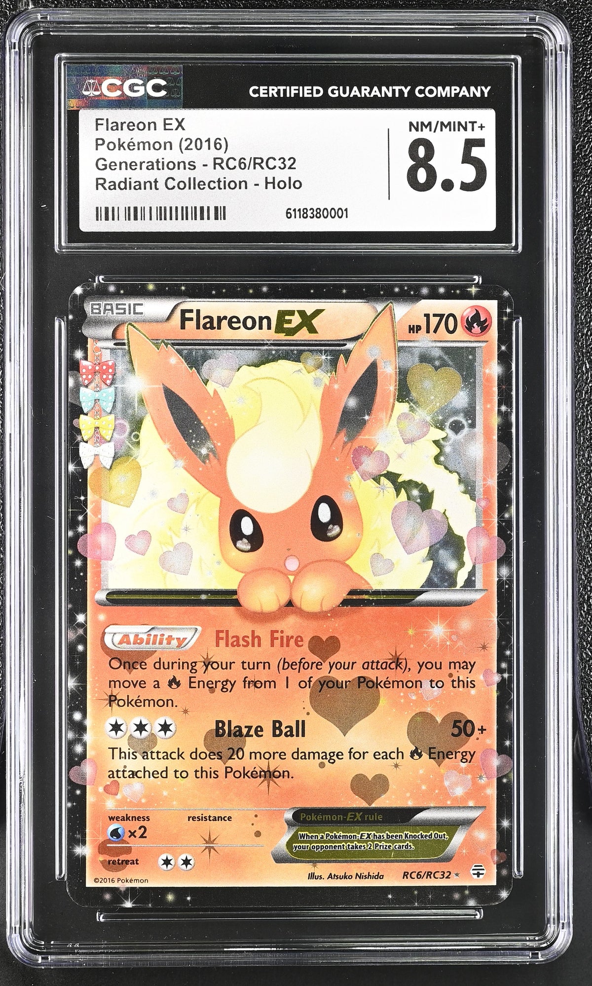 2016 Flareon EX #RC6/RC32 CGC 8.5 (front)