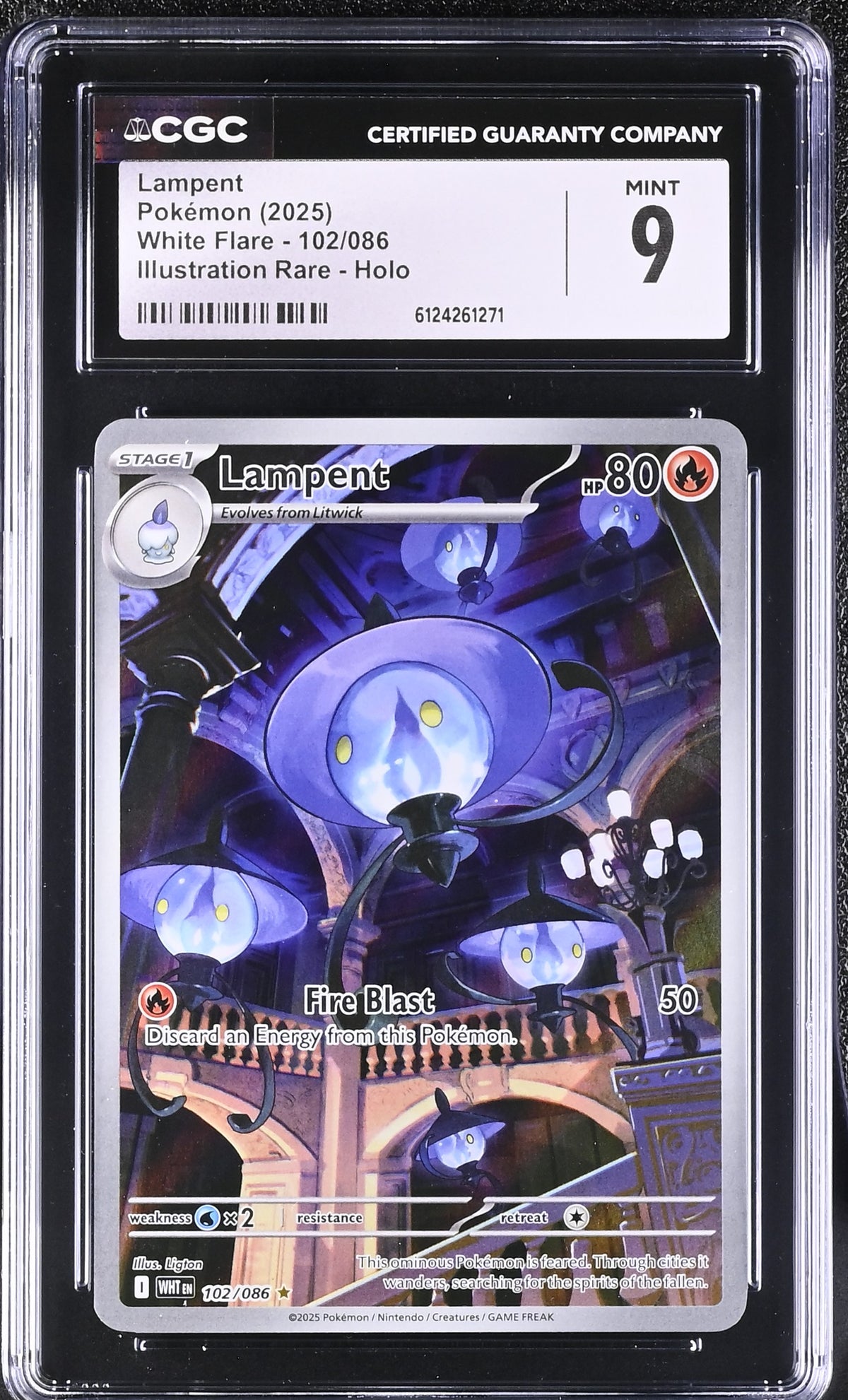 2025 Lampent #102/086 CGC 9 (front)