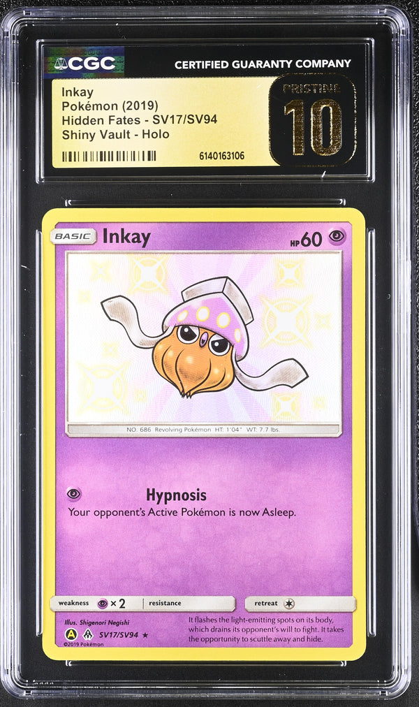 2019 Inkay #SV17/SV94 CGC Pristine 10 (front)