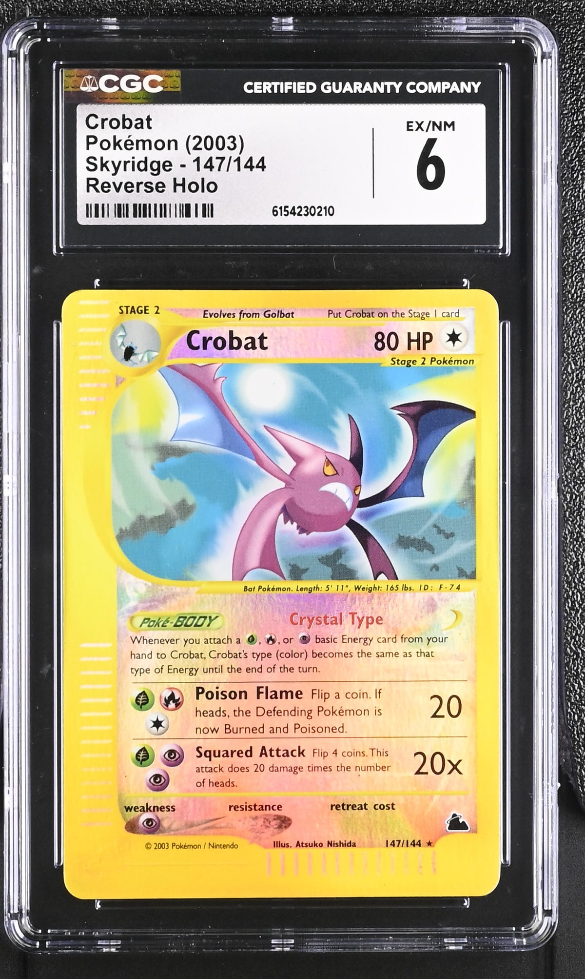 2003 Crobat #147/144 CGC 6 (front)