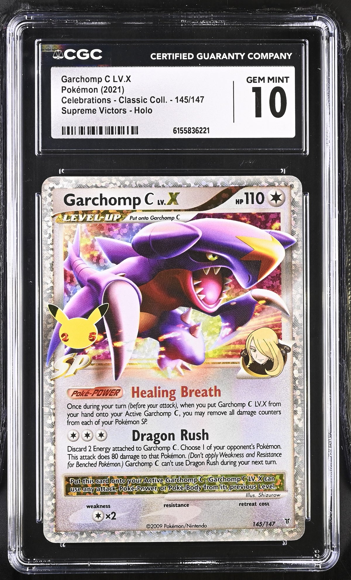2021 Garchomp C LV.X #145/147 Supreme Victors Holo CGC Gem Mint 10 (front)
