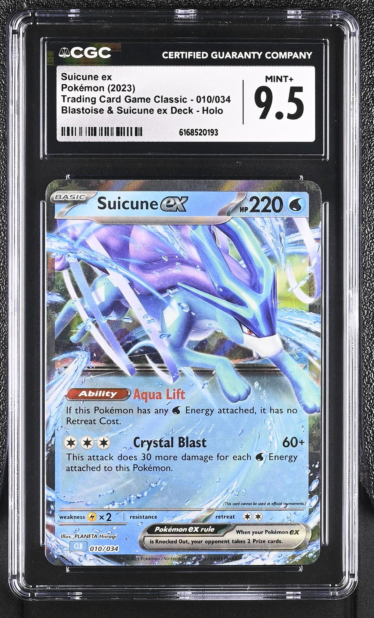 2023 Suicune ex #010/034 CGC Mint+ 9.5 (front)