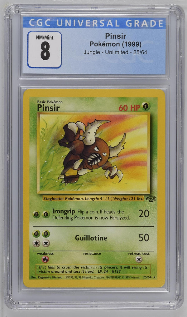 1999 Pinsir #25/64 CGC 8 (front)
