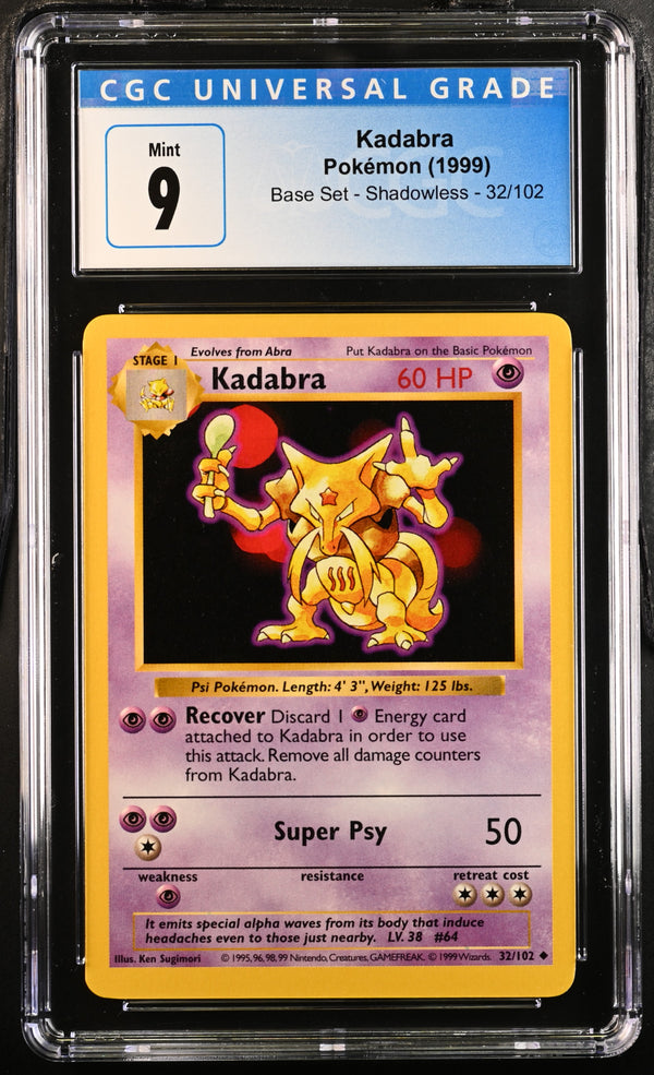 1999 Kadabra #32/102 CGC 9 (back)