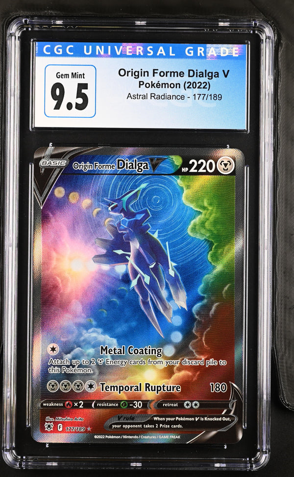 2022 Origin Forme Dialga V #177/189 CGC Gem Mint 10 (back)