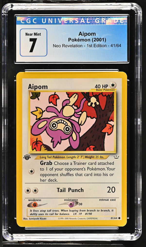 2001 Aipom #41/64 CGC 7 (front)