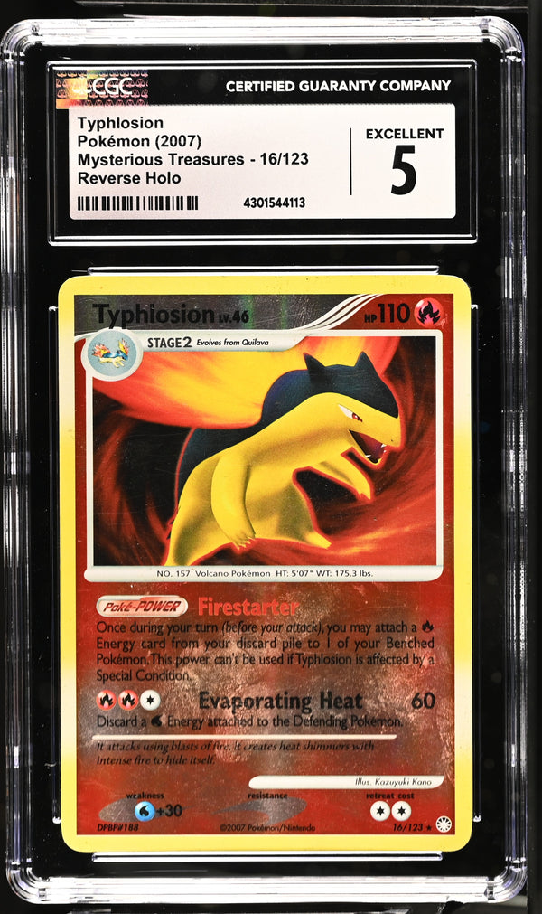 2007 Typhlosion #16/123 CGC 5 (front)