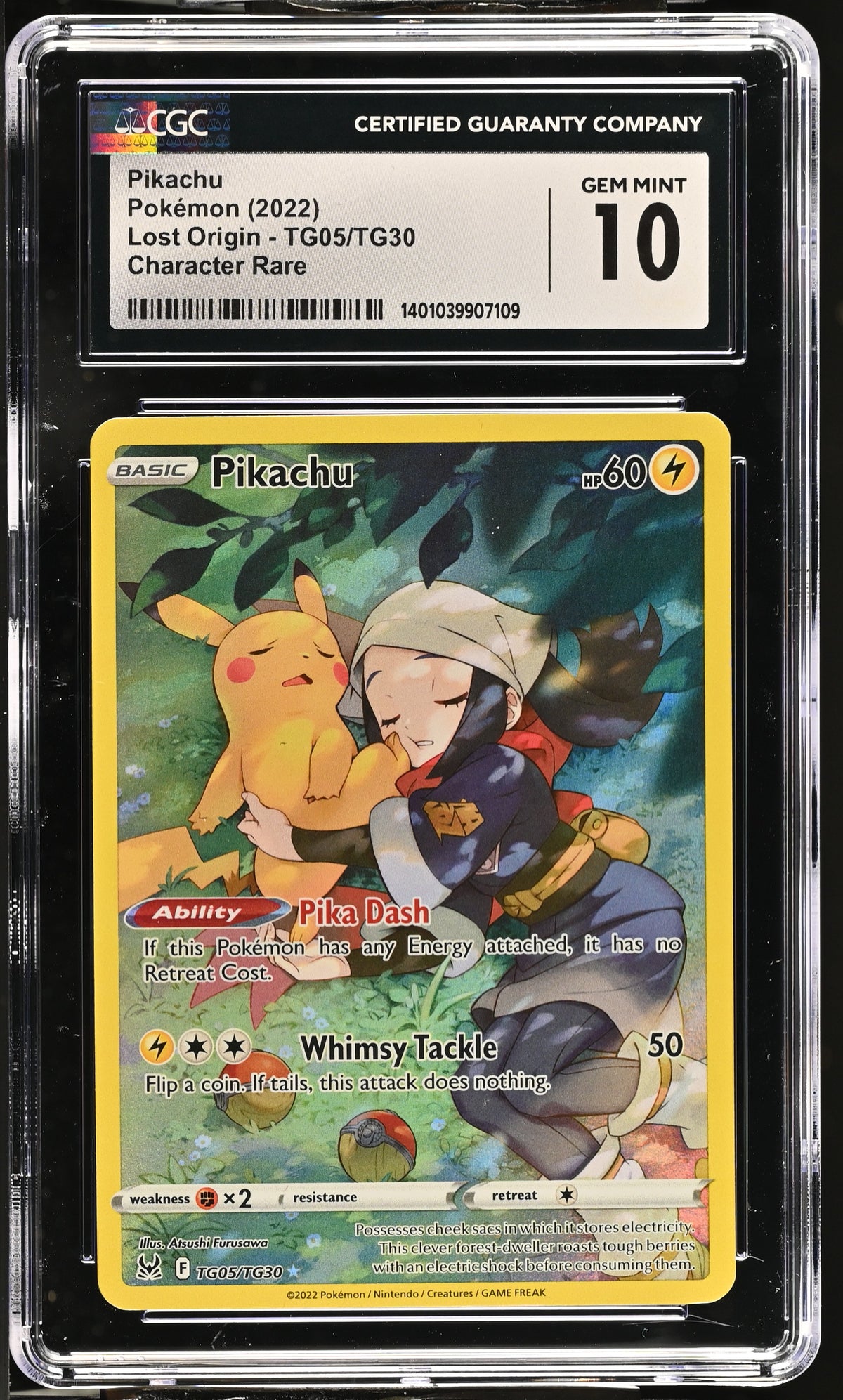 2022 Pikachu #TG05/TG30 CGC Gem Mint 10 (front)