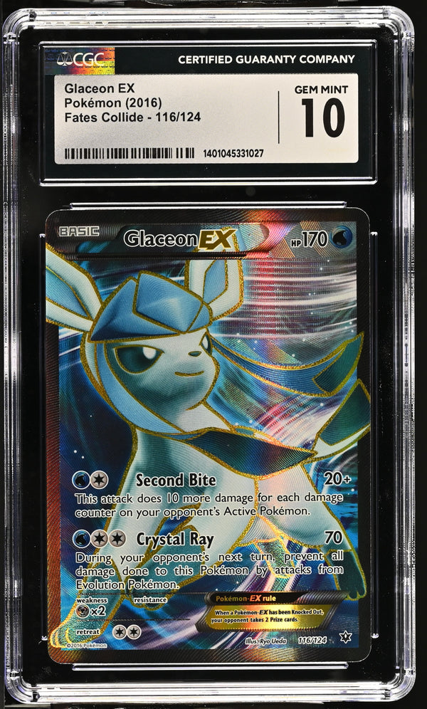 2016 Glaceon EX #116/124 CGC Gem Mint 10 (front)
