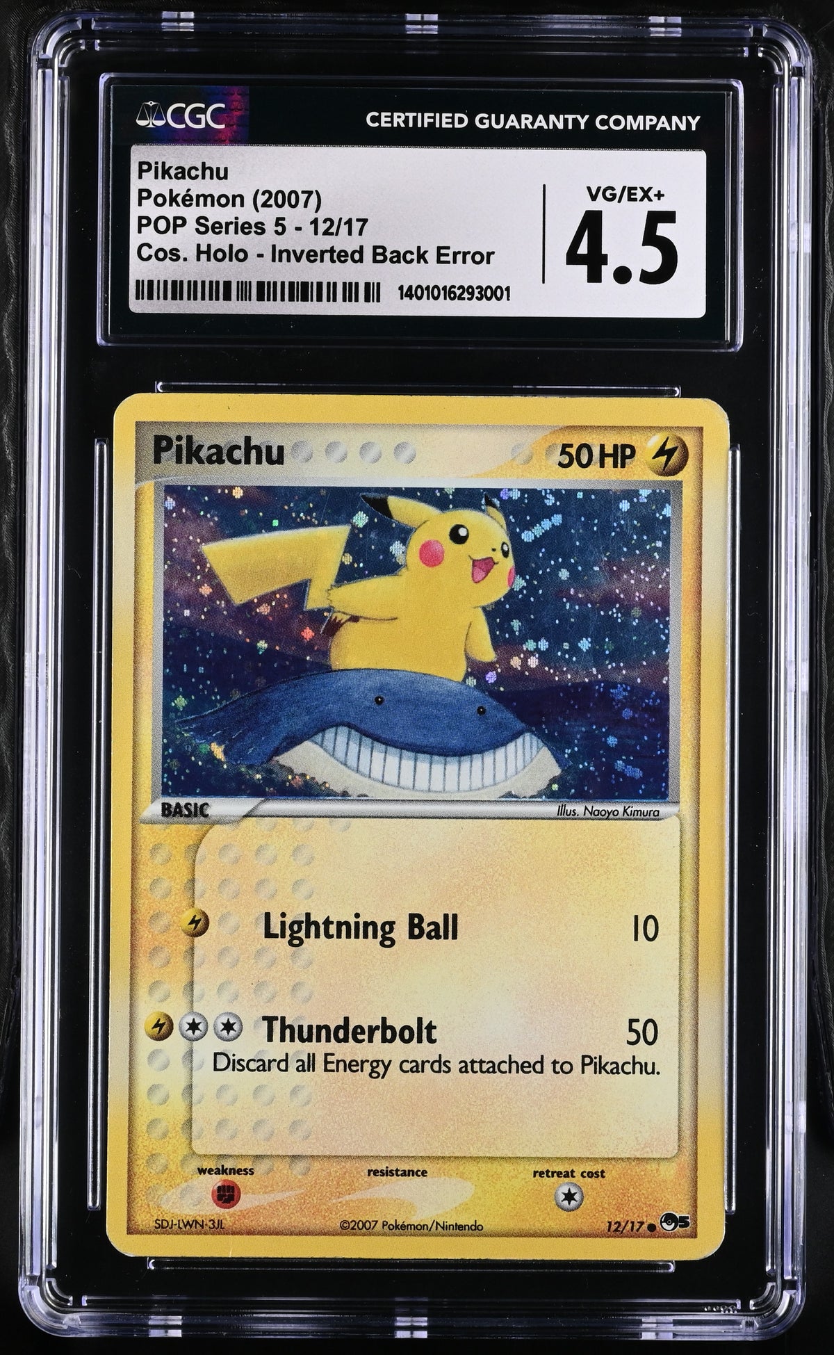 2007 Pikachu #12/17 CGC 4.5 (front)
