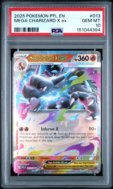 2025 MEGA CHARIZARD X ex #013 PSA 10 (front)