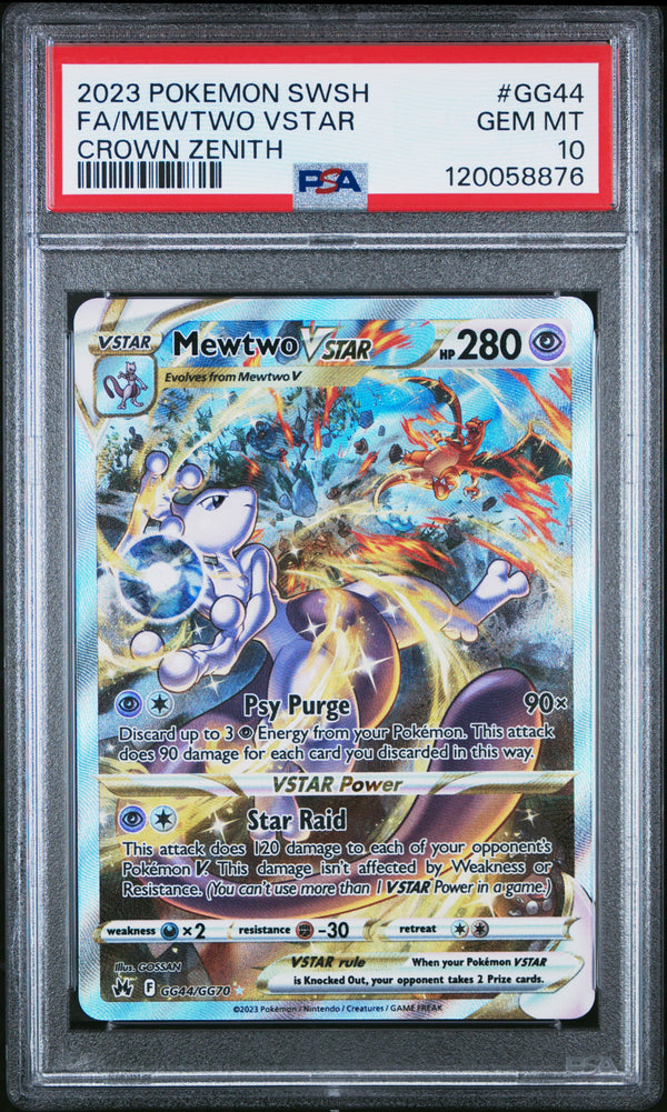 2023 FA/MEWTWO VSTAR #GG44 PSA 10 (front)