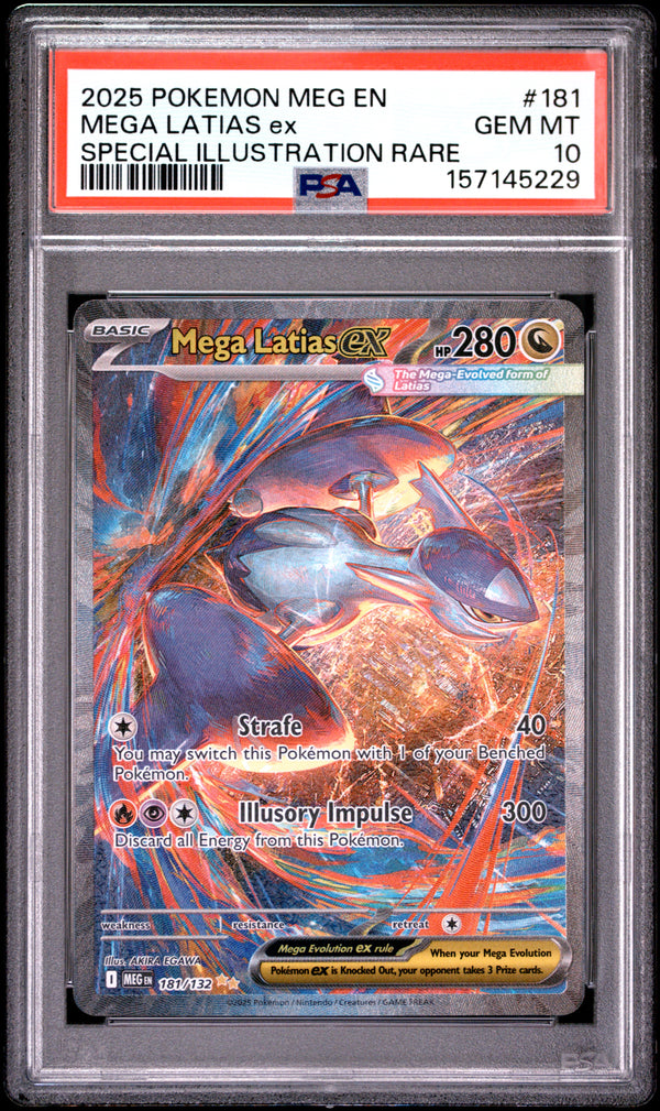 2025 MEGA LATIAS ex #181 PSA 10 (front)