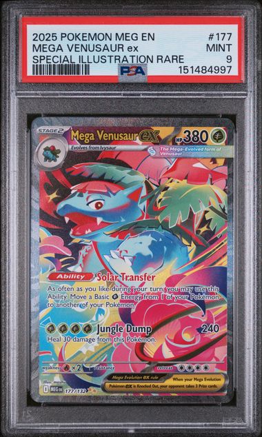 2025 MEGA VENUSAUR ex #177 PSA 9 (front)