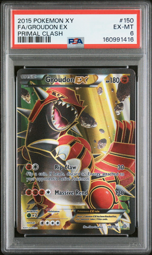 2015 FA/GROUDON EX #150 PSA 6 (front)