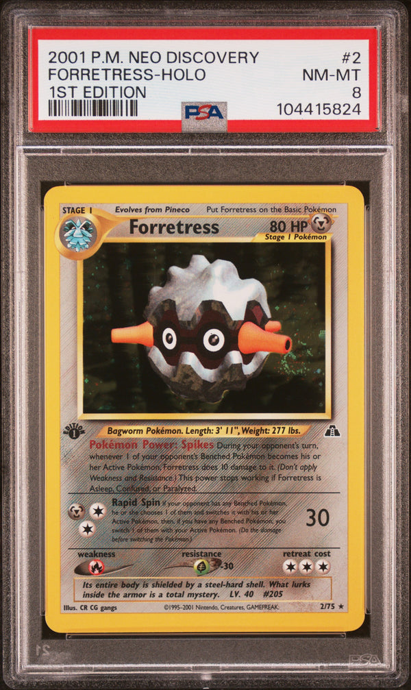 2001 FORRETRESS-HOLO #2 1st Edition PSA 8 (front)