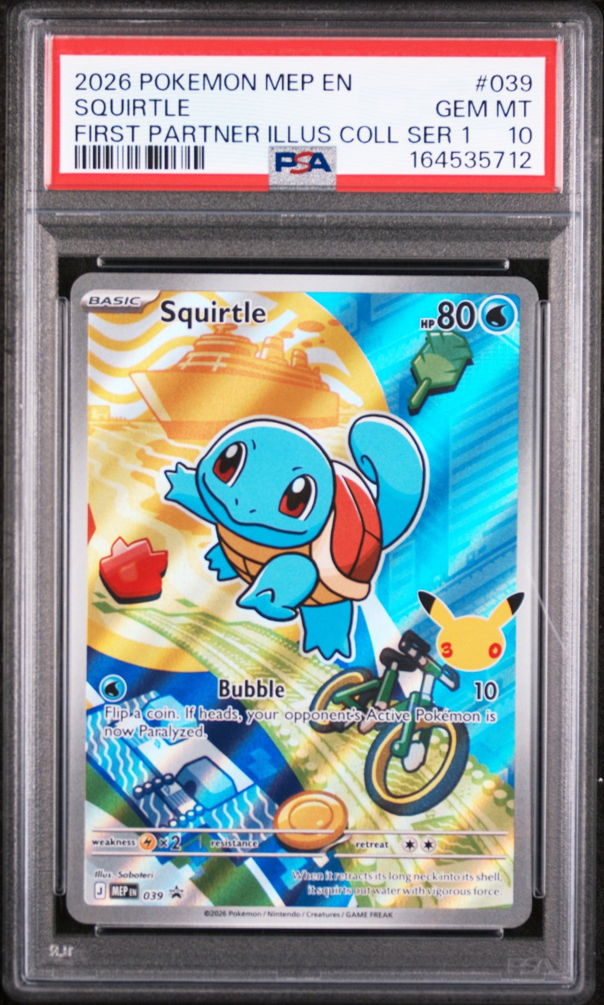 2026 SQUIRTLE #039 PSA 10 (front)