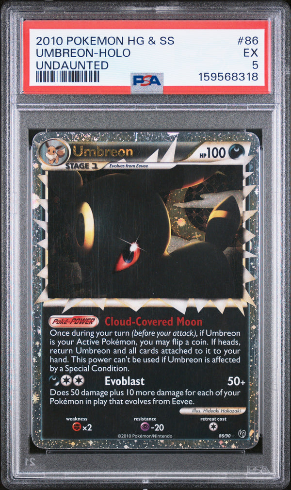 2010 UMBREON-HOLO #86 PSA 5 (front)
