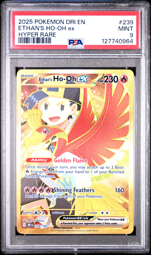 2025 ETHAN'S HO-OH ex #239 PSA 9 (front)