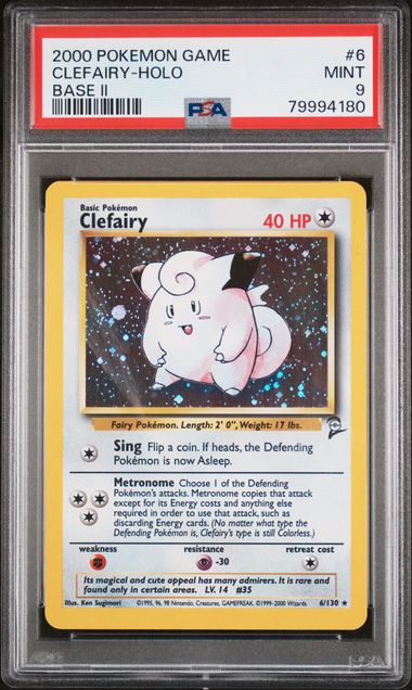 2000 CLEFAIRY-HOLO #6 PSA 9 (front)