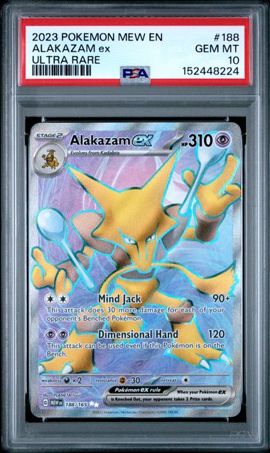 2023 ALAKAZAM ex #188 PSA 10 (front)