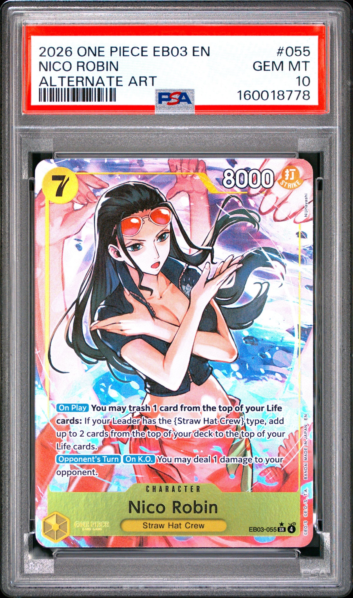 2026 NICO ROBIN #055 PSA 10 (front)