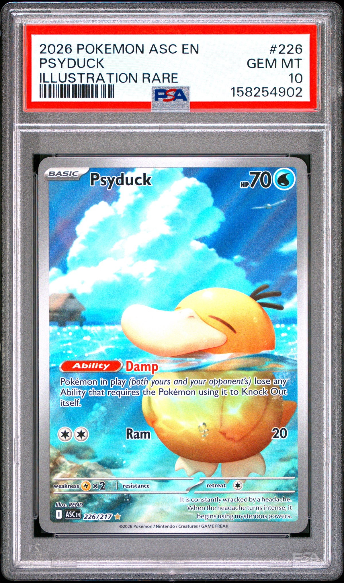 2026 PSYDUCK #226 PSA 10 (front)