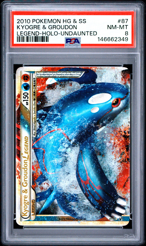 2010 KYOGRE & GROUDON #87 PSA 8 (front)