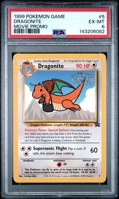 1999 DRAGONITE #5 PSA 6 (front)