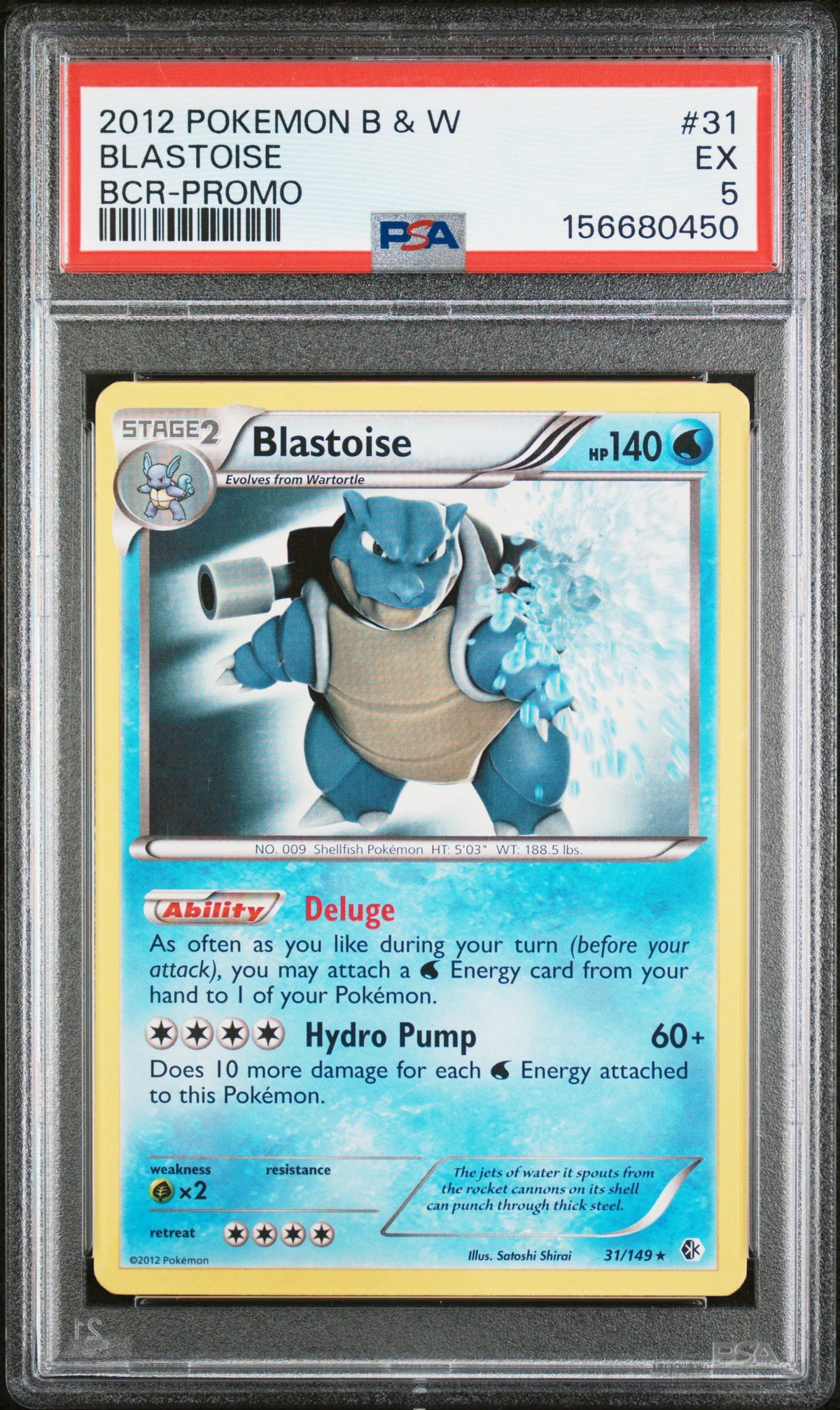 2012 BLASTOISE #31 PSA 5 (front)