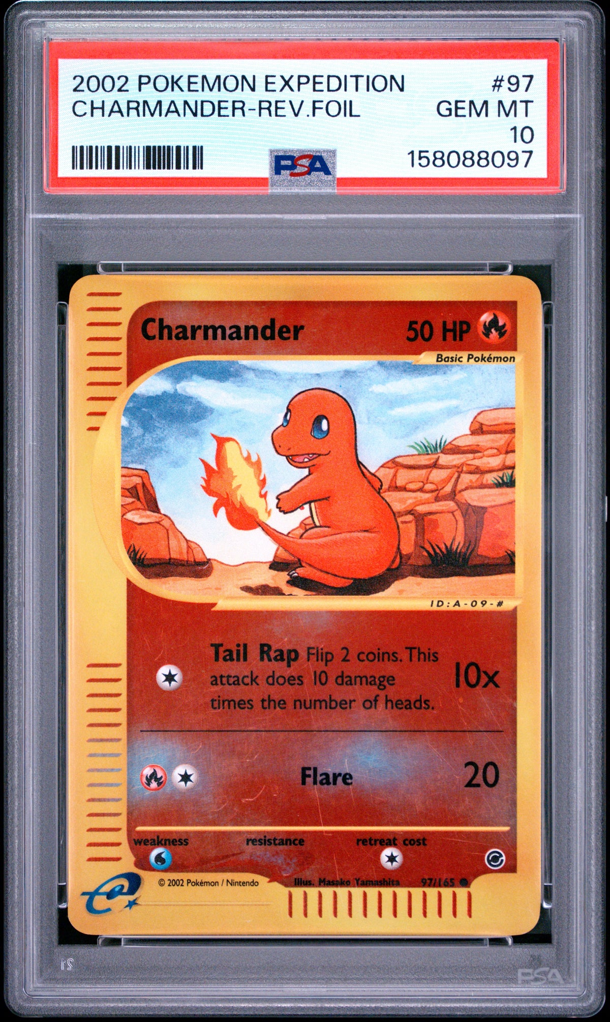 2002 CHARMANDER-REV.FOIL #97 PSA 10 (front)