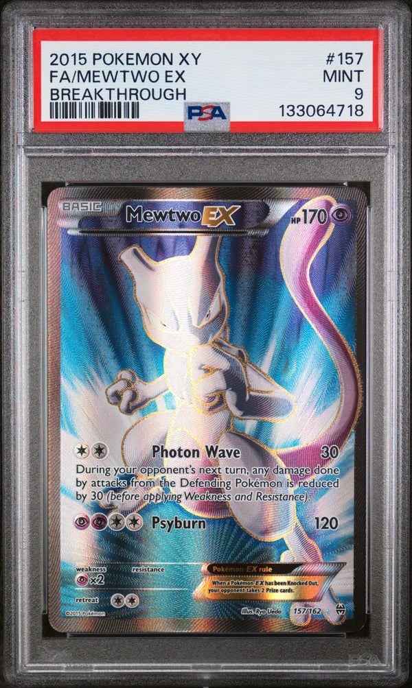 2015 FA/MEWTWO EX #157 PSA 9 (front)