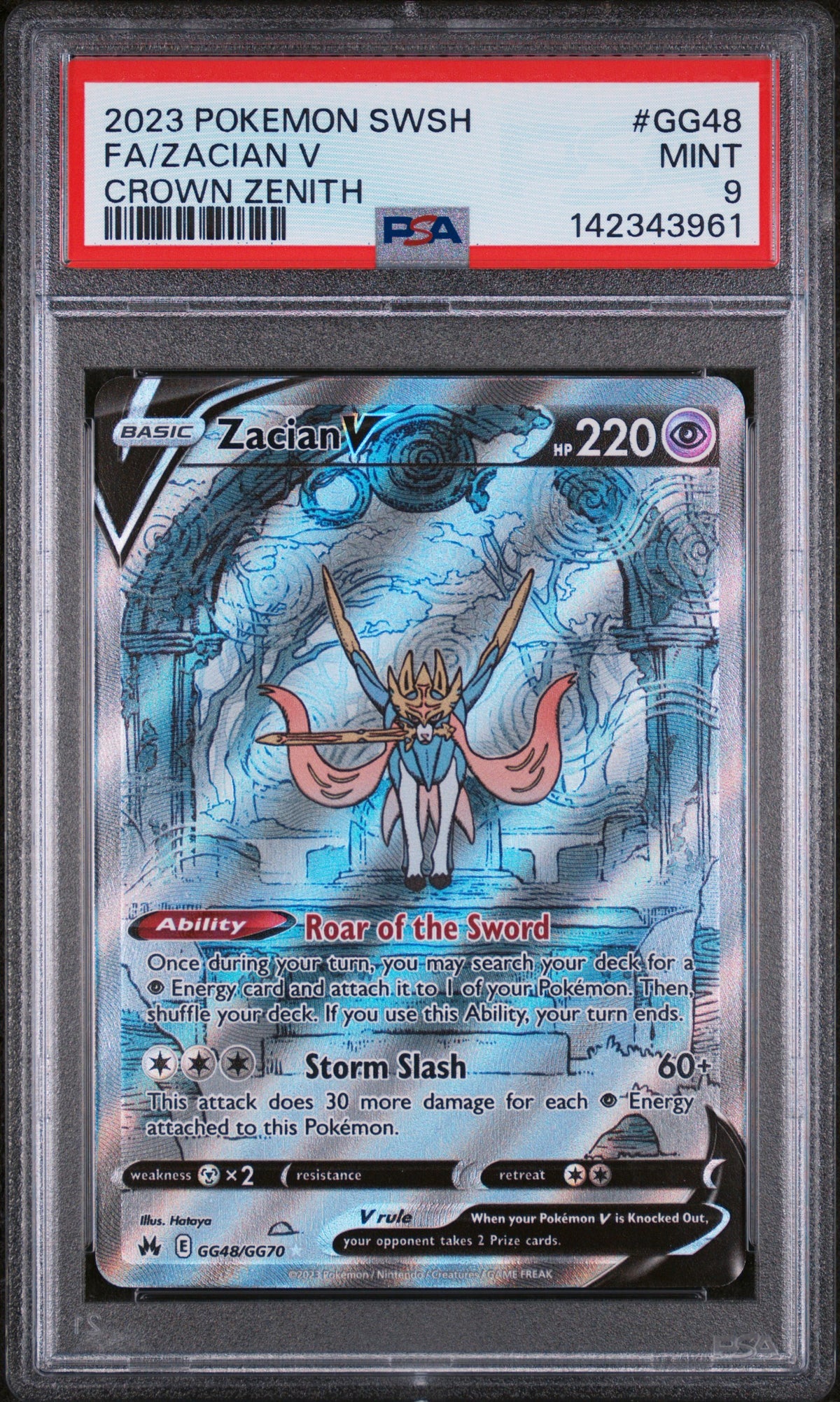 2023 FA/ZACIAN V #GG48 PSA 9 (front)